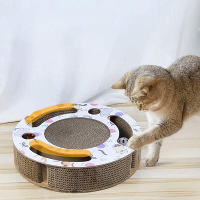 Grattoir Chat - PurrRoundScratcher™ - Chats & Balles - Coin du Matou