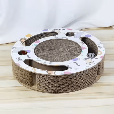 Grattoir Chat - PurrRoundScratcher™ - Chats & Balles - Coin du Matou