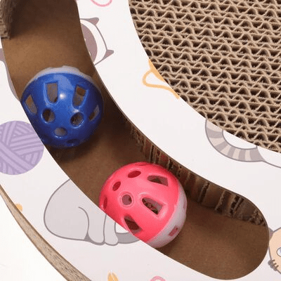 Grattoir Chat - PurrRoundScratcher™ - Chats & Balles - Coin du Matou