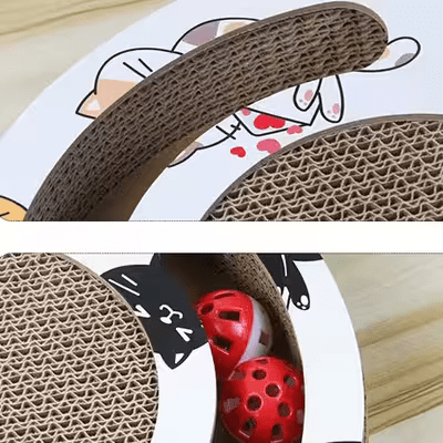 Grattoir Chat - PurrRoundScratcher™ - Chats Colorés - Coin du Matou