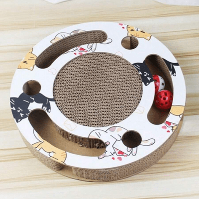 Grattoir Chat - PurrRoundScratcher™ - Chats Colorés - Coin du Matou