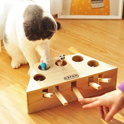 Jouet Interactif Chat - PawHunter™ - 5 Trous - Coin du Matou